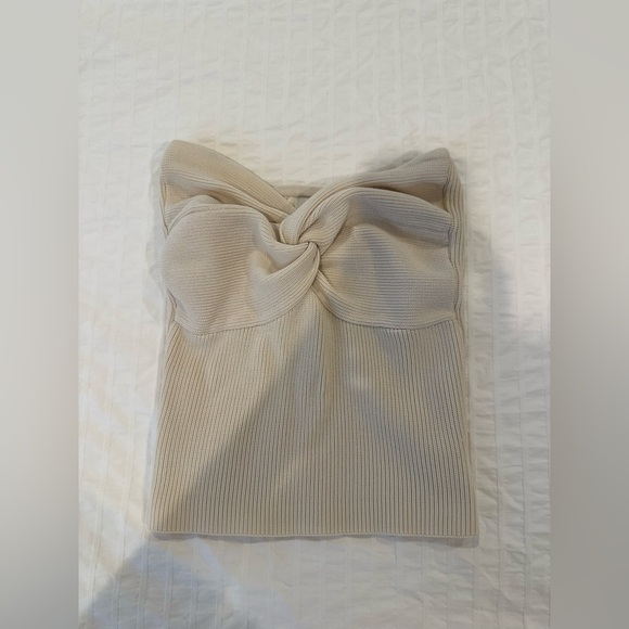 DISSH Twisted Knit Top Cream size 4 Small - Picture 2 of 7